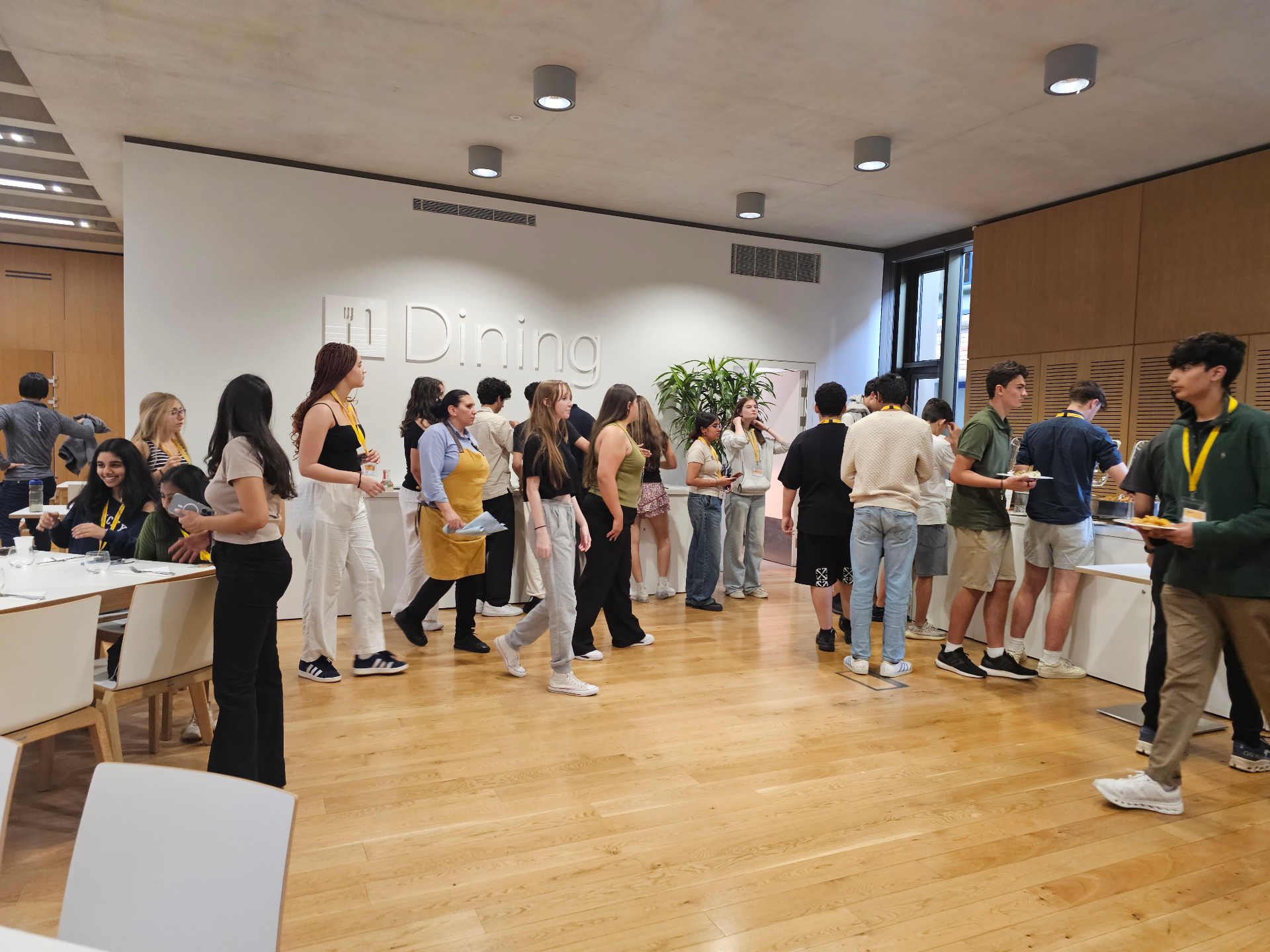 Students at the dining hall