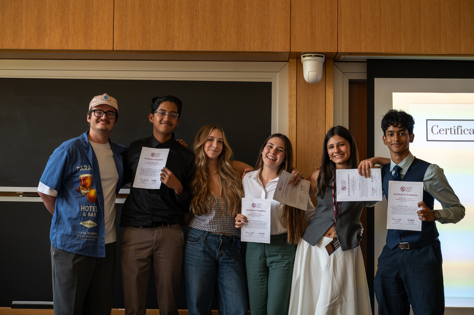 Certificate from Harvard College Union Society